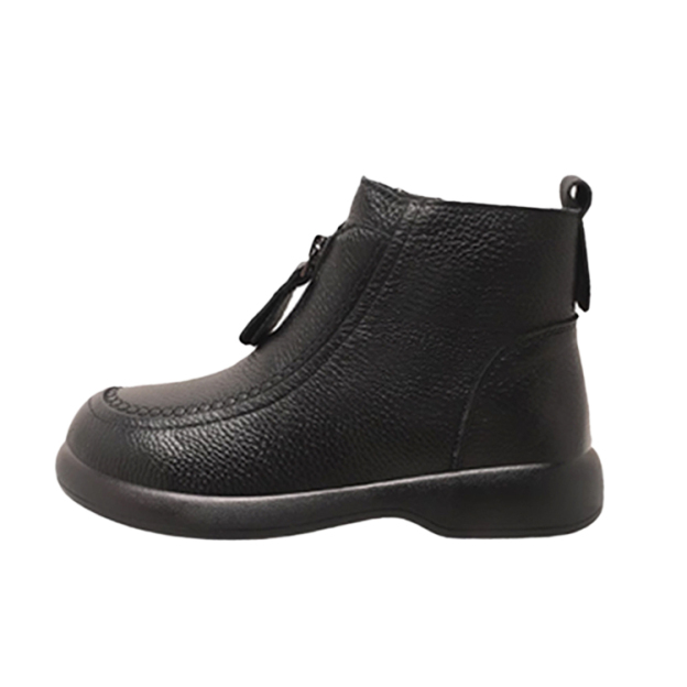 Healthy-foot حذاء نسائي من الجلد الطبيعي مع بطانة صوف دافئة، متوفر بمقاسات كبيرة، تصميم أنيق مثالي للارتداء اليومي-healthy-foot