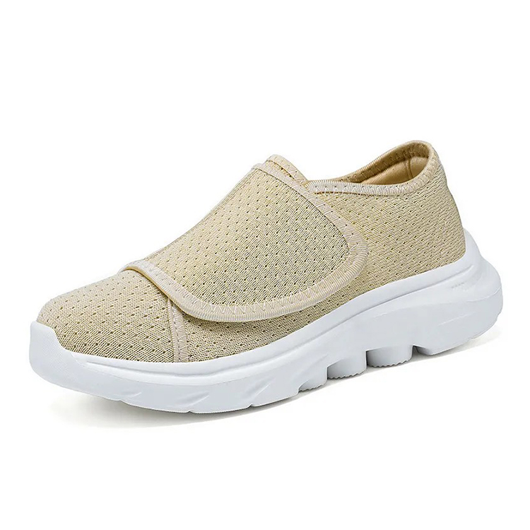 Healthy-foot   حذاء تصحيحي سهل الارتداء، مصمم بشريط سحري يسهل الارتداء والخلع ويمكن ضبط مدى ضيق الحذاء. مثالي بشكل خاص للأشخاص الذين يعانون من تورم القدمين أو التشوهات القدمية.  الحذاء ناعم وأنيق، مناسب للحوامل والمسنين ذوي الحركة المحدودة والأشخاص الذين 