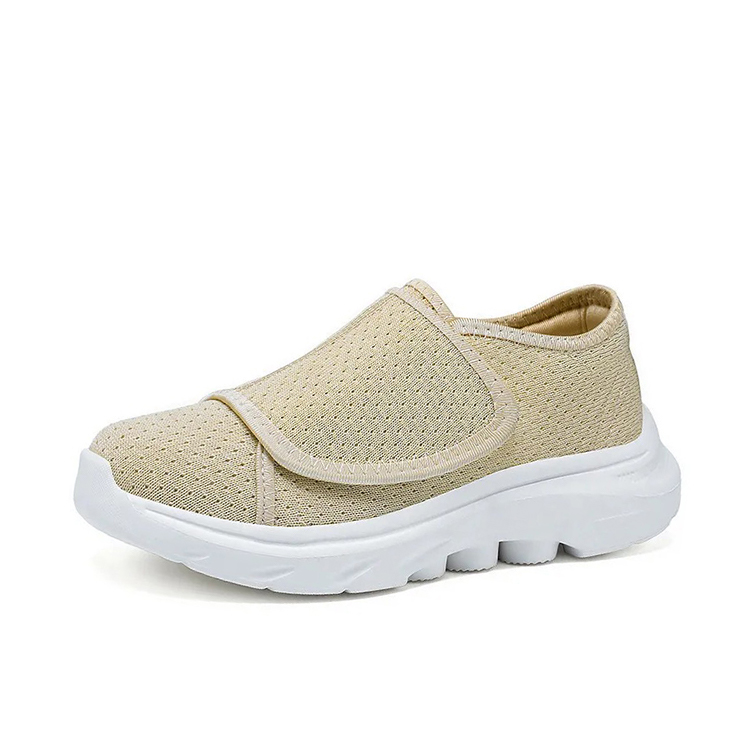 Healthy-foot   حذاء تصحيحي سهل الارتداء، مصمم بشريط سحري يسهل الارتداء والخلع ويمكن ضبط مدى ضيق الحذاء. مثالي بشكل خاص للأشخاص الذين يعانون من تورم القدمين أو التشوهات القدمية.  الحذاء ناعم وأنيق، مناسب للحوامل والمسنين ذوي الحركة المحدودة والأشخاص الذين 