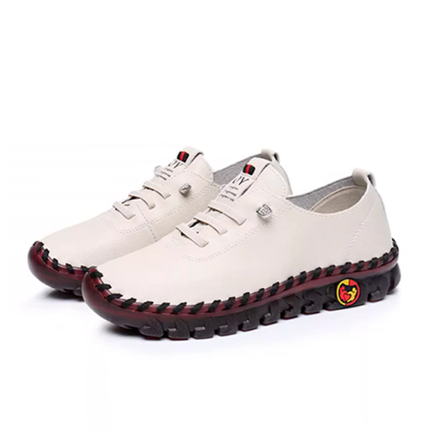 Healthy-foot هذه الأحذية المسطحة الكاجوال النسائية مصنوعة من جلد البقر الناعم والمرن، مما يجعلها مناسبة بشكل خاص للنساء اللاتي يعانين من التهاب إبهام القدم ويساعد في تصحيح مشيهن-healthy-foot