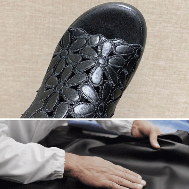 Healthy-foot صندل نسائي مفتوح من الأمام بكعب 6.5 سم.