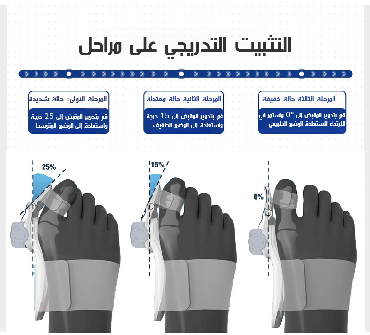 مقوم أصابع القدم لتحسين المشي والصحة العامة