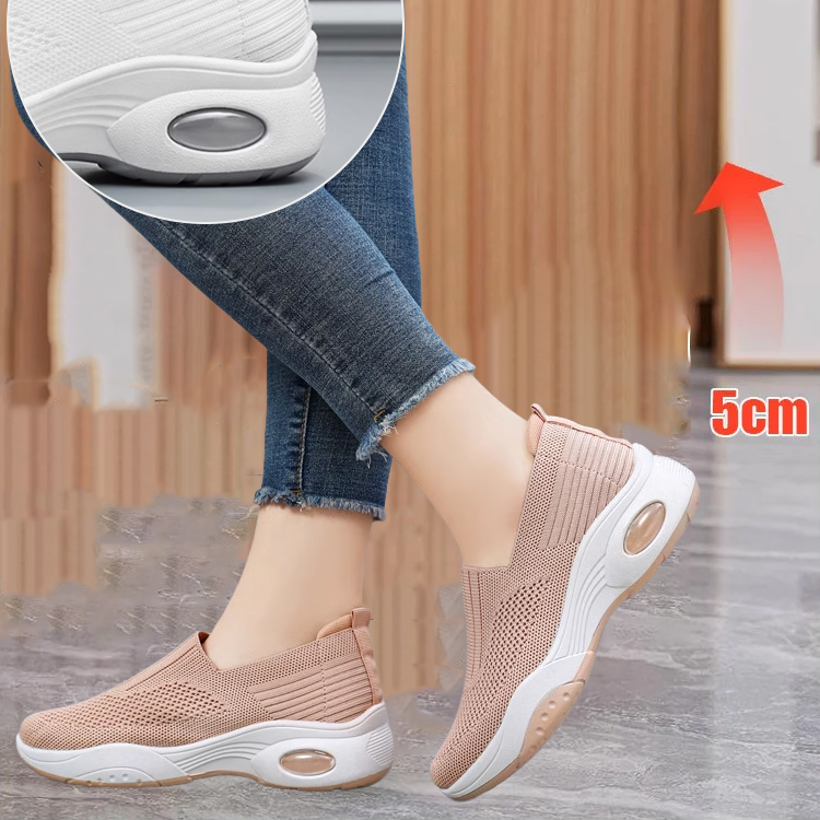 Healthy-foot   حذاء كاجوال للسيدات، تصميم سهل الارتداء بدون أحزمة، مصنوع من مواد ناعمة تجعل القدم مريحة وهادئة، مثالي للنساء المهيبات في منتصف العمر وكبار السن-healthy-foot