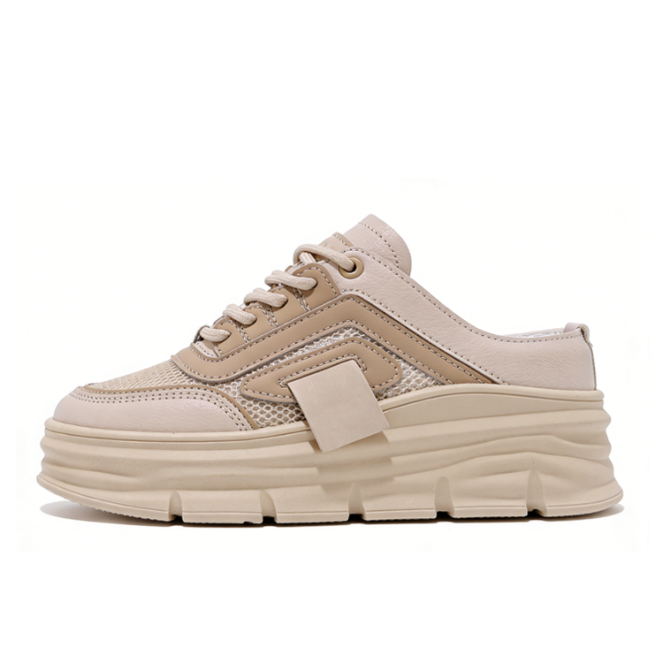 Healthy-foot   حذاء رياضي نسائي مفتوح من الخلف للتهوية وزيادة الارتفاع، سهل الارتداء والخلع، مناسب لكل المناسبات، كعب بارتفاع 5 سم يطيل خط الساق ويجعلها تبدو أنحف