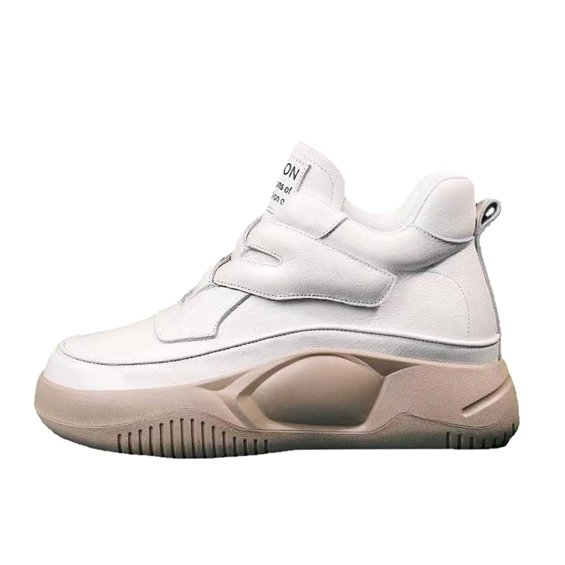 Healthy-foot حذاء نسائي بكعب عالٍ من الجلد الطبيعي ذو مقدمة مستديرة، مع إغلاق فيلكرو لسهولة الارتداء والخلع، كعب 5.5 سم، أنيق ومريح-healthy-foot