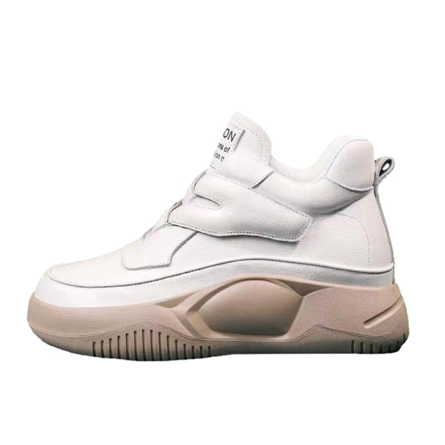 Healthy-foot حذاء نسائي بكعب عالٍ من الجلد الطبيعي ذو مقدمة مستديرة، مع إغلاق فيلكرو لسهولة الارتداء والخلع، كعب 5.5 سم، أنيق ومريح-healthy-foot