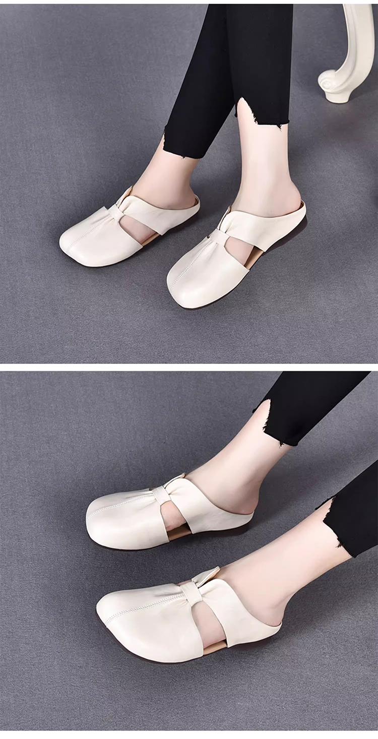 صندل نسائي فاخر من جلد طبيعي