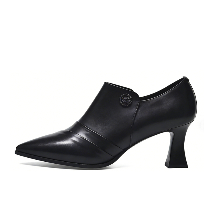 Healthy-foot حذاء نسائي أنيق باللون الأسود بكعب عالٍ، كعب 6 سم، يوفر ارتفاعًا مع الحفاظ على الراحة وعدم التعب على القدمين، مناسب للارتداء اليومي أو ارتداء المكتب