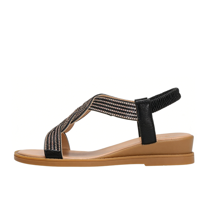Healthy-foot  صندل اسفين العصري مرصع بالاحجار