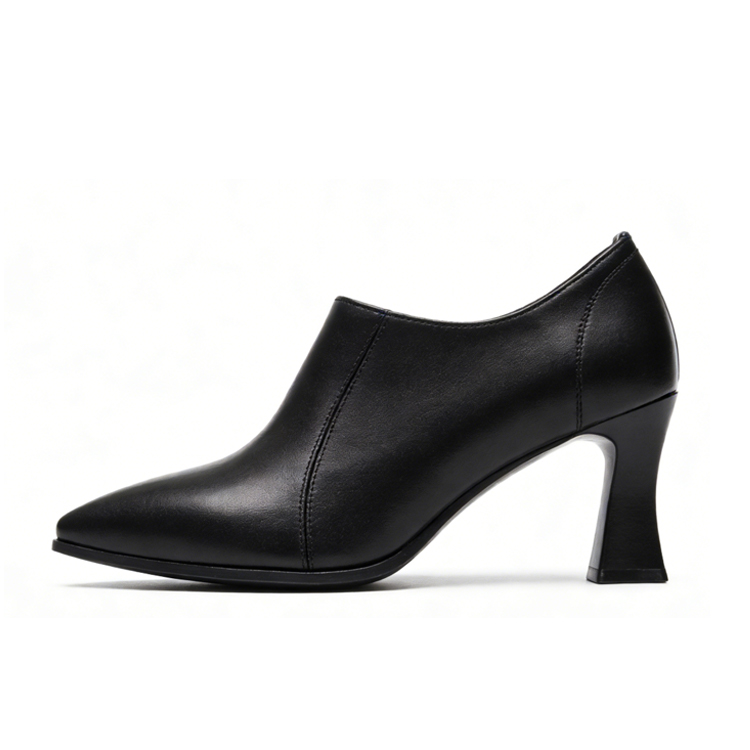 Healthy-foot كعب عالٍ بسيط بارتفاع 5 سم، مع جلد واسع وطري يجعل قدميك مرتاحتين، لا يتعب قدميك حتى بعد الوقوف لفترات طويلة، مثالي للتنقل اليومي أو الارتداء العادي