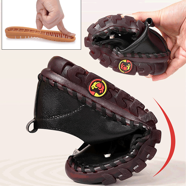 Healthy-foot هذه الأحذية المسطحة الكاجوال النسائية مصنوعة من جلد البقر الناعم والمرن، مما يجعلها مناسبة بشكل خاص للنساء اللاتي يعانين من التهاب إبهام القدم ويساعد في تصحيح مشيهن-healthy-foot