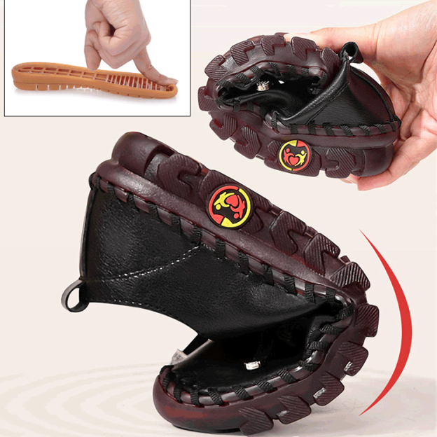 Healthy-foot هذه الأحذية المسطحة الكاجوال النسائية مصنوعة من جلد البقر الناعم والمرن، مما يجعلها مناسبة بشكل خاص للنساء اللاتي يعانين من التهاب إبهام القدم ويساعد في تصحيح مشيهن-healthy-foot