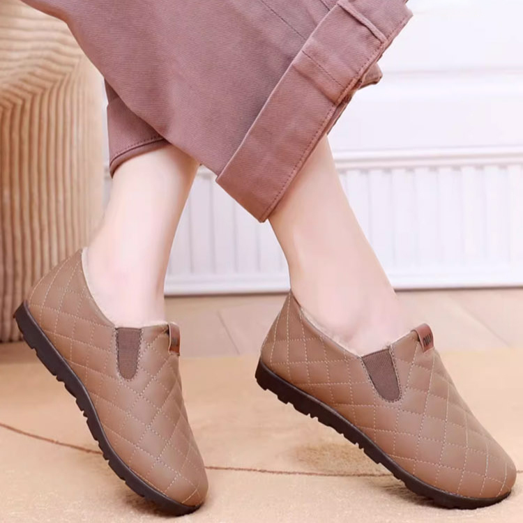 Healthy-foot حذاء نسائي مخمل للراحة، مقاوم للماء وزلق، ناعم ومريح، يلتصق بقدميك ويوفر دفئًا مضاعفًا-healthy-foot