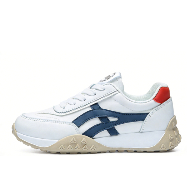 Healthy-foot حذاء رياضي أبيض للسيدات، مصنوع من الجلد الطبيعي، كعب مرتفع بارتفاع 5 سم، تصميم متباين الألوان عصري وعملي للاستخدام اليومي