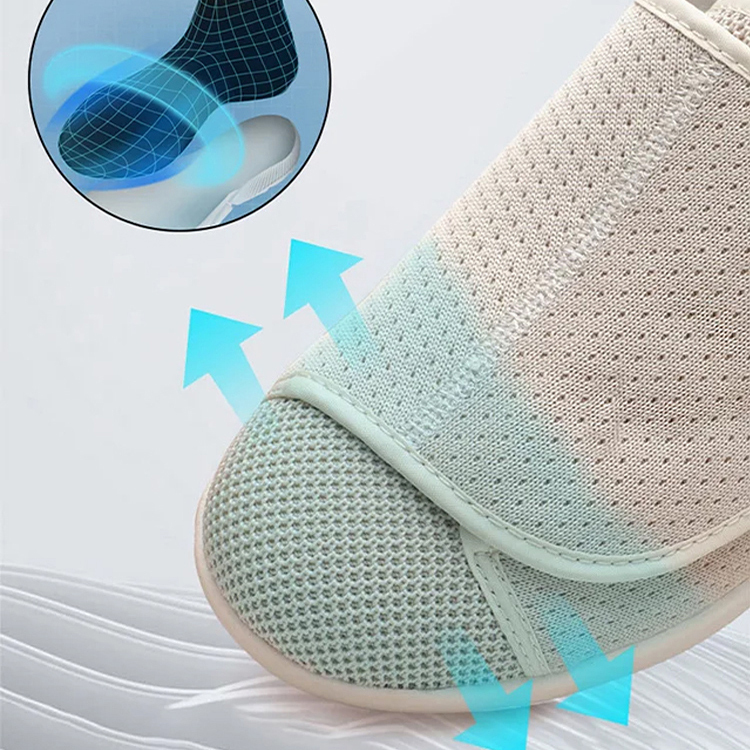 Healthy-foot   حذاء نسائي مريح وعملي مزود بحزام سحري قابل للتعديل، يساعد في تصحيح المشي ومثالي للمسنين الذين يحتاجون إلى رعاية طويلة الأمد أو النساء الحوامل اللاتي يعانين من تورم القدمين-healthy-foot