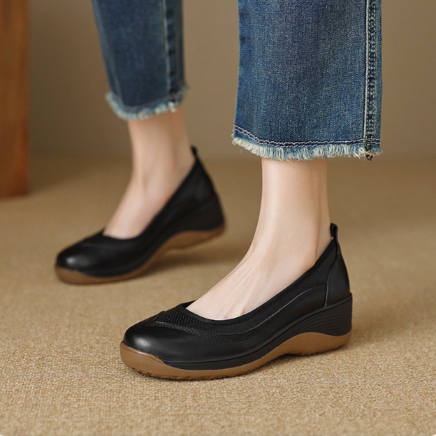 Healthy-foot  حذاء تقويم مريح وسهل الارتداء برأس مستدير للكسالى-healthy-foot