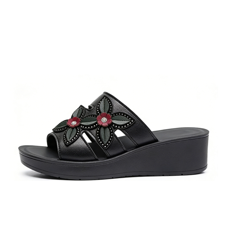 Healthy-foot  حذاء كعب للسيدات بتصميم كلاسيكي مضاد للانزلاق، ارتفاع الكعب 5 سم، مثالي للأمهات، يوفر أداءً ممتازًا ضد الانزلاق