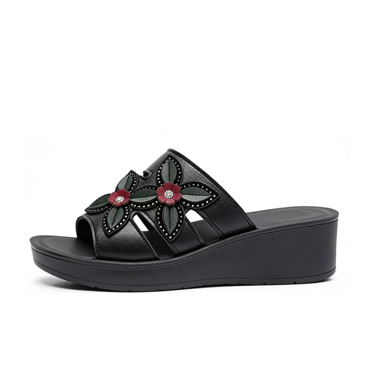 Healthy-foot  حذاء كعب للسيدات بتصميم كلاسيكي مضاد للانزلاق، ارتفاع الكعب 5 سم، مثالي للأمهات، يوفر أداءً ممتازًا ضد الانزلاق