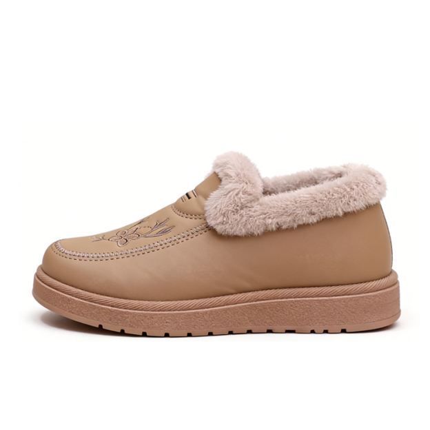 حذاء بوت دافئ ذو نعل سميك ومقاوم للانزلاق