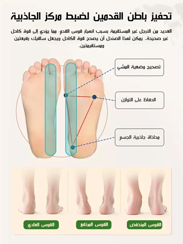 صندل جلدي مجوف عالي الجودة (دعم قوس القدم)