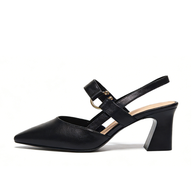 Healthy-foot   صندل نسائي بكعب عالٍ من الجلد المجوف