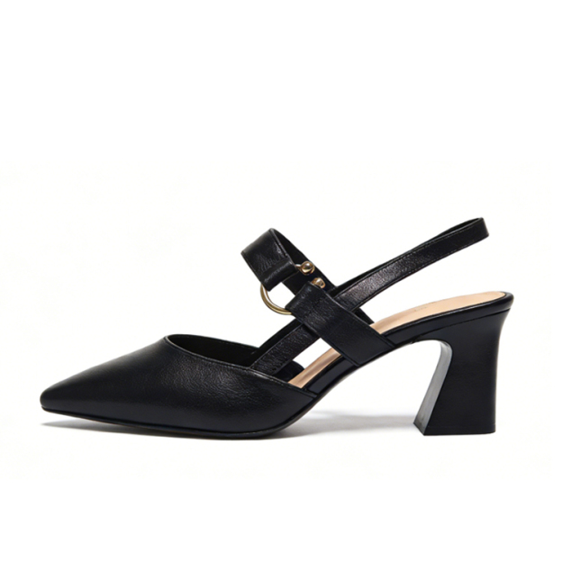 Healthy-foot   صندل نسائي بكعب عالٍ من الجلد المجوف