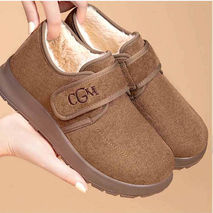 【الإصدار الأول: جوارب صوف هدية لفترة محدودة】حذاء نسائي مبطن مقاوم للانزلاق خاص بالثلوج