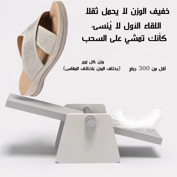 Healthy-foot   صندل روماني نسائي مرصع بالماس اللامع، أنيق وفاتن، نعل طري ومريح، مناسب للارتداء اليومي-healthy-foot
