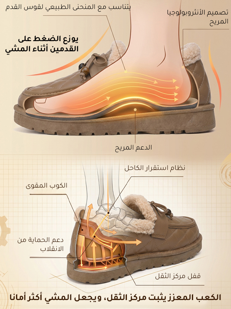حذاء متسكعون مبطن ومقاوم للانزلاق بدون أربطة