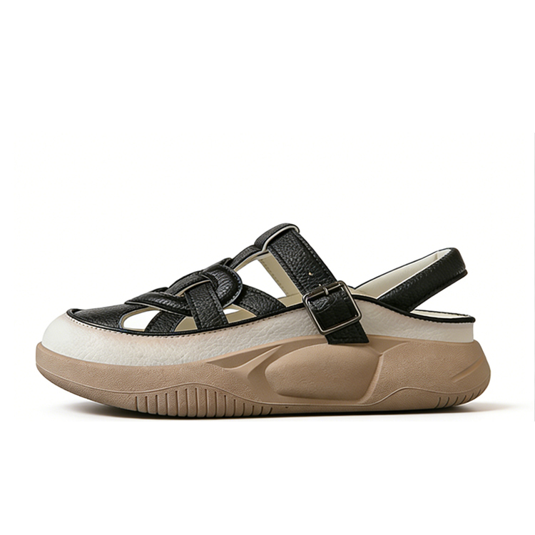 Healthy-foot صندل نسائي مجوف جيد التهوية مع المقدمة الدائرية والنعل الناعم