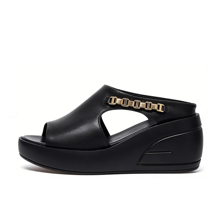 Healthy-foot  حذاء نسائي بكعب سميك مفرغ، مرصع بأحجار الزركون اللامعة، كعب بارتفاع 8 سم، يزيد الطول بشكل خفي، موديل عصري متعدد الاستخدامات