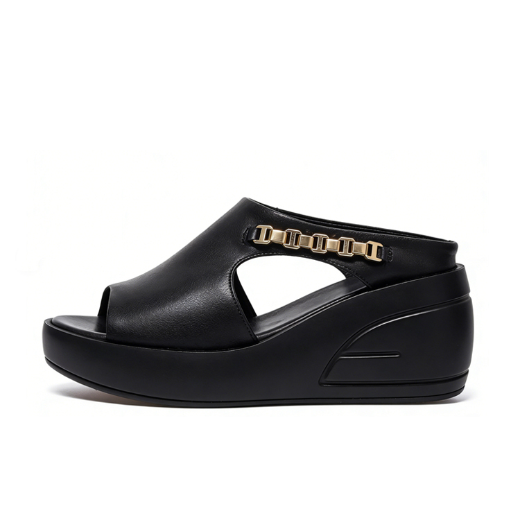 Healthy-foot  حذاء نسائي بكعب سميك مفرغ، مرصع بأحجار الزركون اللامعة، كعب بارتفاع 8 سم، يزيد الطول بشكل خفي، موديل عصري متعدد الاستخدامات