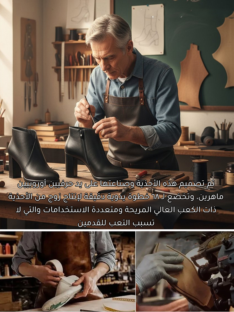 أحذية جلدية بكعب عالٍ مصممة خصيصًا للمرأة الأنيقة في بيئة العمل، بارتفاع 7 سم، لتعكس شخصيتكِ المميزة. الكعب مريح، مما يتيح لكِ ارتدائها طوال اليوم دون شعور بالانتفاخ أو الألم.-healthy-foot