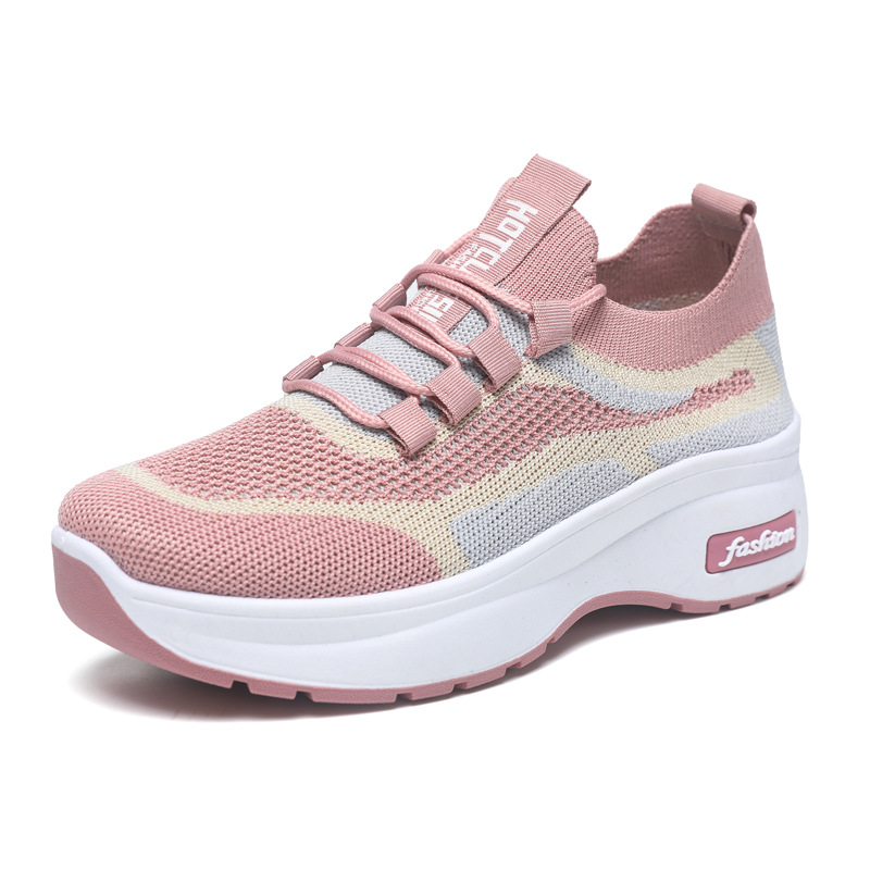 حذاء فلايكنت كاجوال جيد التهوية مع زيادة الارتفاع 5 سم