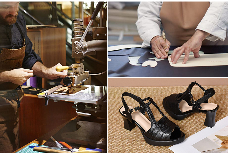 أحذية نسائية بتصميم جلد التمساح وكعب عالي