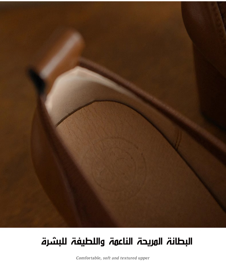 حذاء بوت شتوي نسائي من الجلد الطبيعي