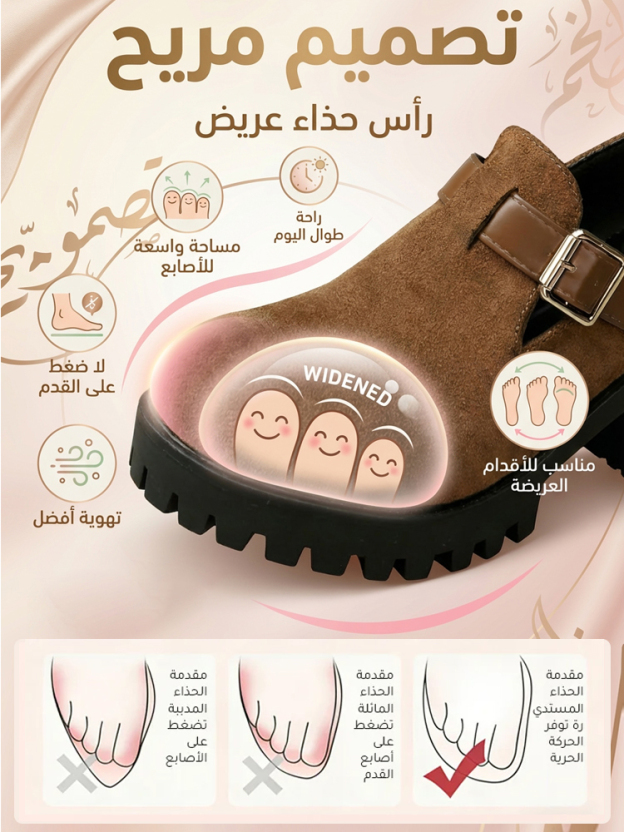 (متوفر بمقاس 42) حذاء نسائي كاجوال بنعل سميك ورأس الحذاء دائري، زيادة الطول 8 سم