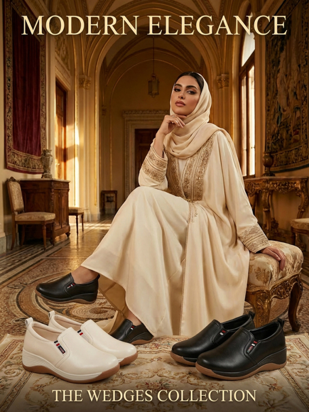 حذاء لوفر كاجوال بعلوي جلدي (زيادة الارتفاع بمقدار 5 سم)