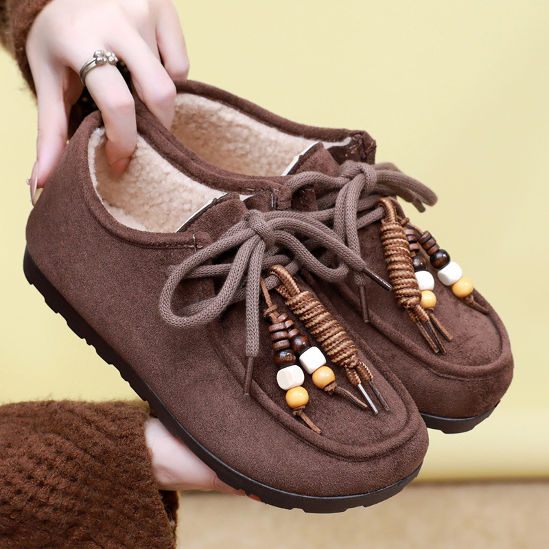 Healthy-foot  حذاء نسائي كاجوال مريح (مبطن بالصوف لفصل الخريف والشتاء)، شكل حذاء بيركن يجعل القدمين تبدو أصغر حجمًا، مناسب للتنقل أو الارتداء اليومي-healthy-foot