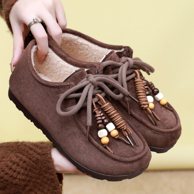 Healthy-foot  حذاء نسائي كاجوال مريح (مبطن بالصوف لفصل الخريف والشتاء)، شكل حذاء بيركن يجعل القدمين تبدو أصغر حجمًا، مناسب للتنقل أو الارتداء اليومي-healthy-foot