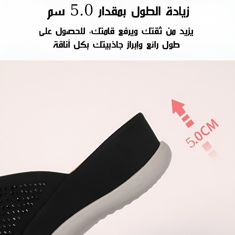 Healthy-foot   صندل روماني نسائي مرصع بالماس اللامع، أنيق وفاتن، نعل طري ومريح، مناسب للارتداء اليومي-healthy-foot