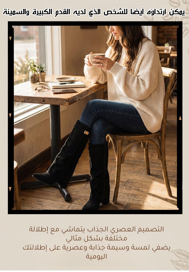 بوت نسائي مع جزء علوي بطية لعروض الأزياء