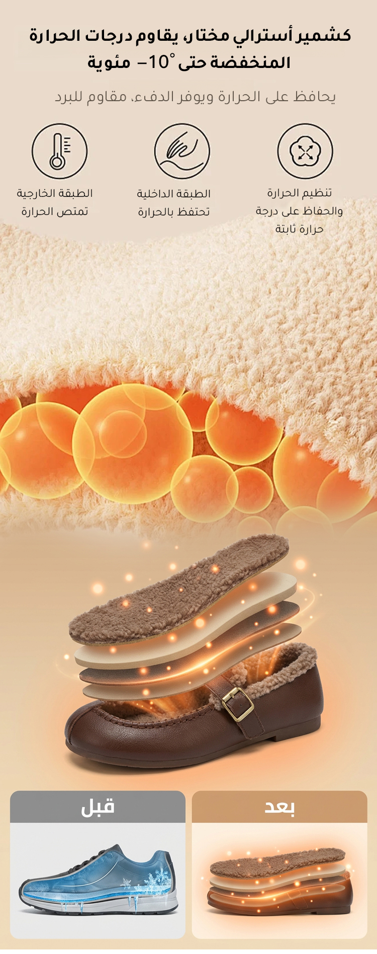 حذاء شتوي دافئ للأمهات