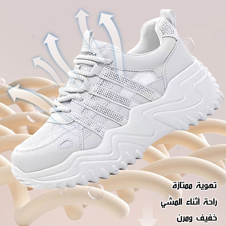 Healthy-foot حذاء رياضي لزيادة الطول للنساء، ارتفاع الكعب 6 سم