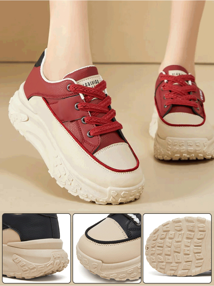 حذاء نسائي كاجوال ذو نعل سميك لزيادة الطول-healthy-foot