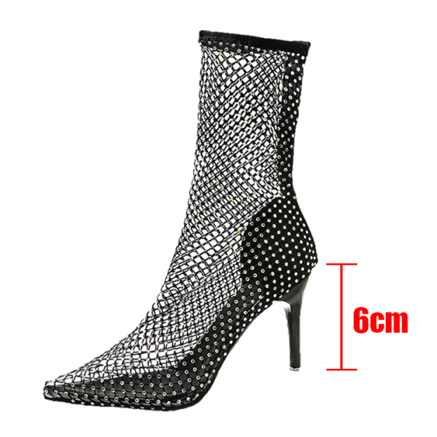 Healthy-foot صندل شبكي إيطالي فاق التهوية مع كعب سميك 9 سم