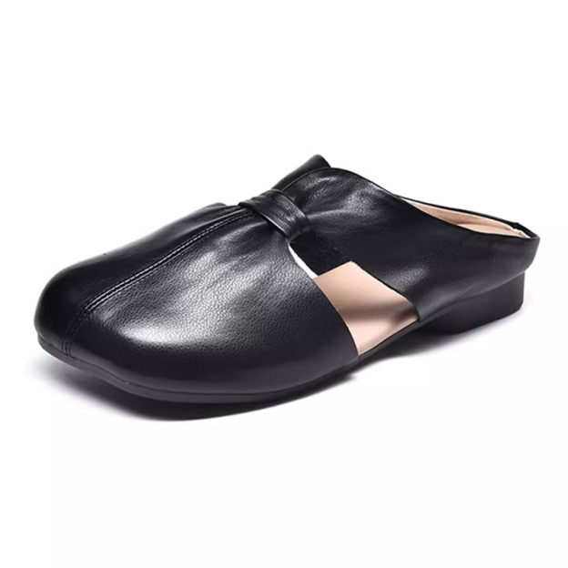 Healthy-foot صندل نسائي بكعب مكشوف بتصميم فرنسي أنيق، مثالي للارتداء اليومي أو في المواعدة-healthy-foot