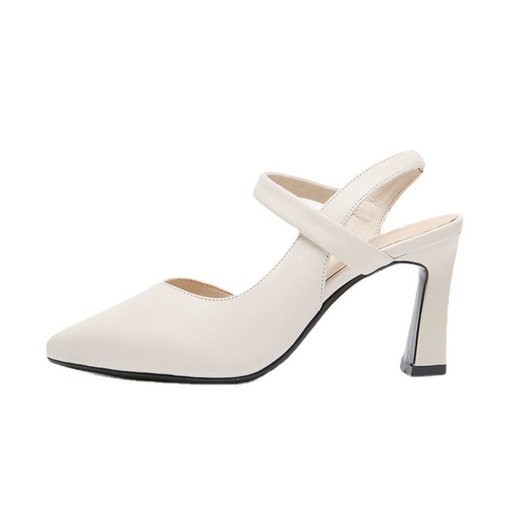 Healthy-foot  حذاء نسائي بكعب عالي بمقدار 6 سم، ذو رأس مدبب وإبزيم أحادي، مصنوع من الجلد الناعم تصميم فرنسي أنيق وبسيط، مثالي للحفلات والمناسبات اليومية-healthy-foot