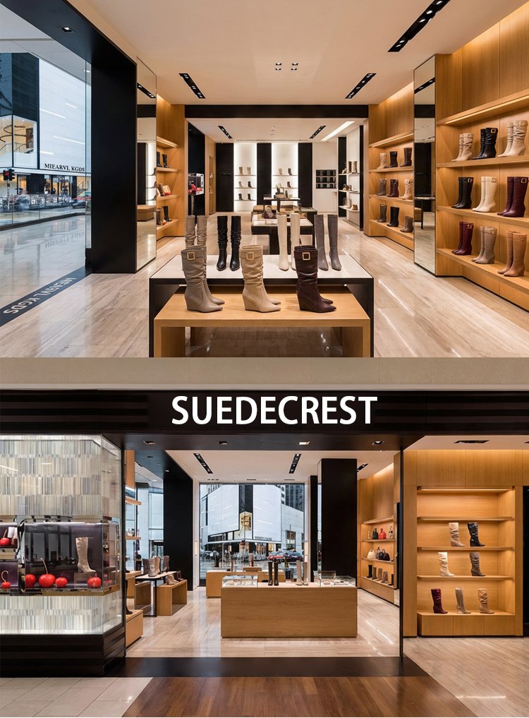 حذاء بوت عصري بطول الركبة بتصميم أنيق