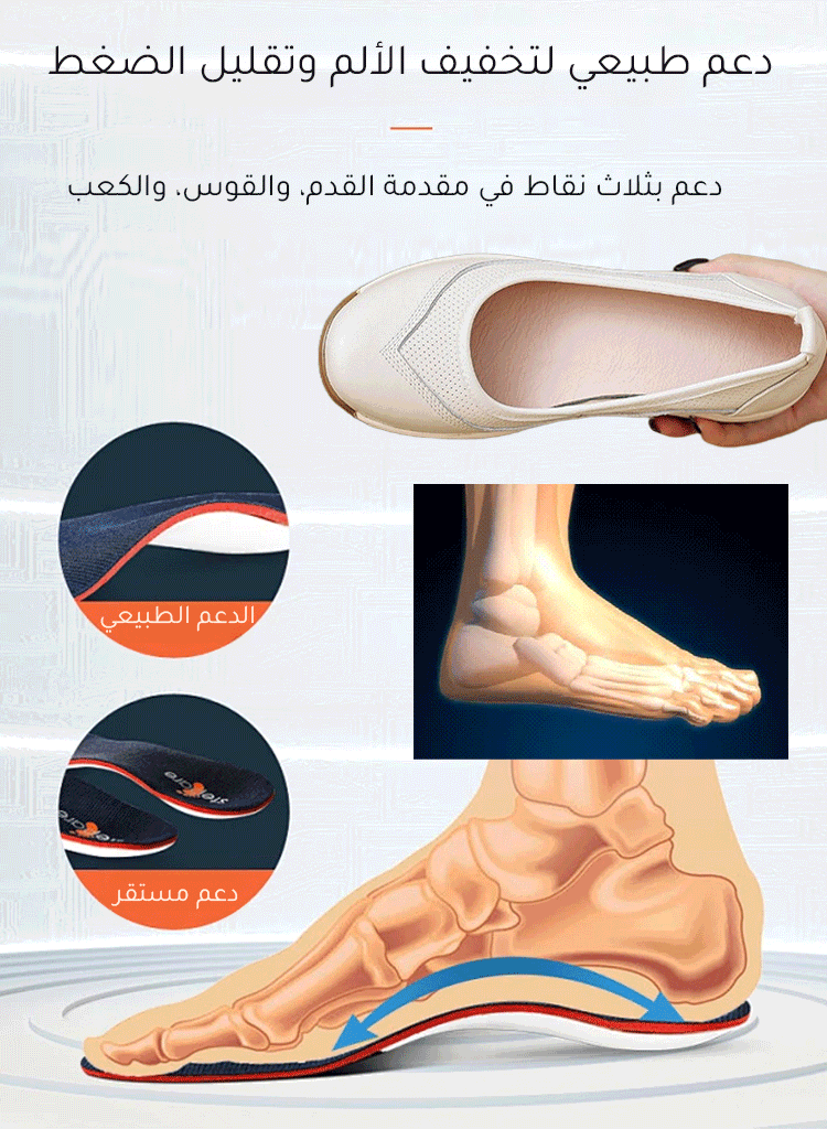 [مناسب لـ 99% من النساء] حذاء تقويم مريح وسهل الارتداء برأس مستدير للكسالى